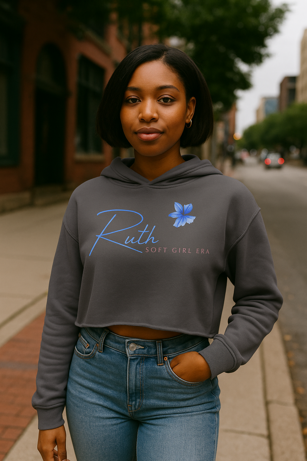 Soft Girl Era Cropped Hoodie