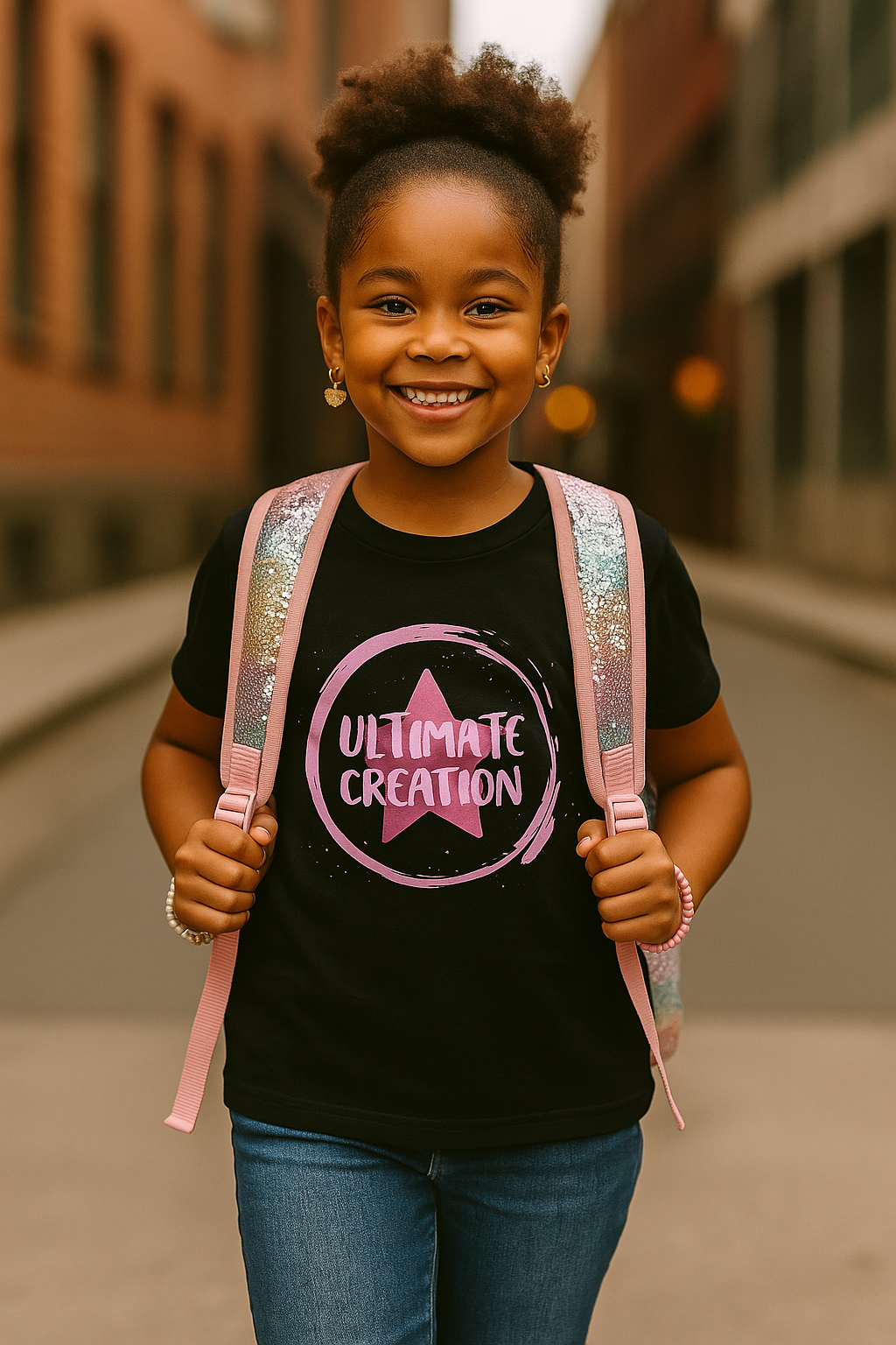Pink Ultimate Creation Girls Tee