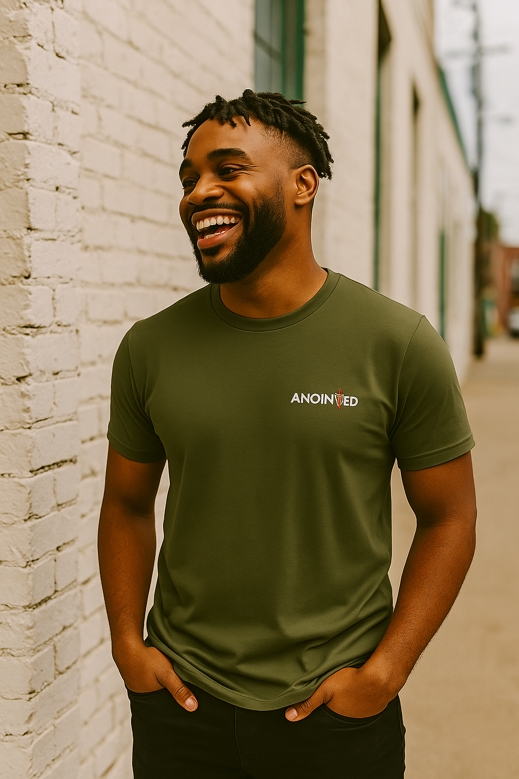 Anointed White LOGO Premium Tee