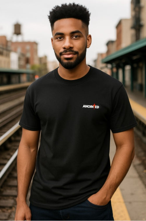 AnA Top Premium White Logo Tee