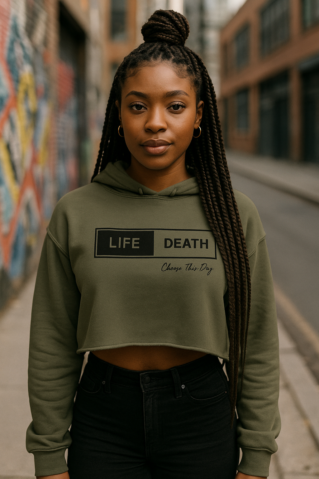 Life or Death Cropped Hoodie
