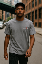 AnA Top Premium White Logo Tee