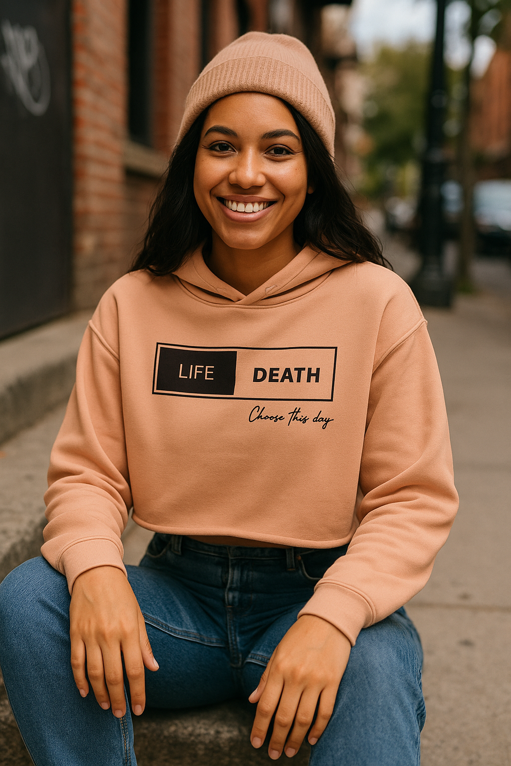 Life or Death Cropped Hoodie