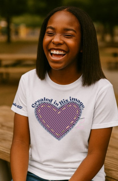 Created In His image Big Girls Tee